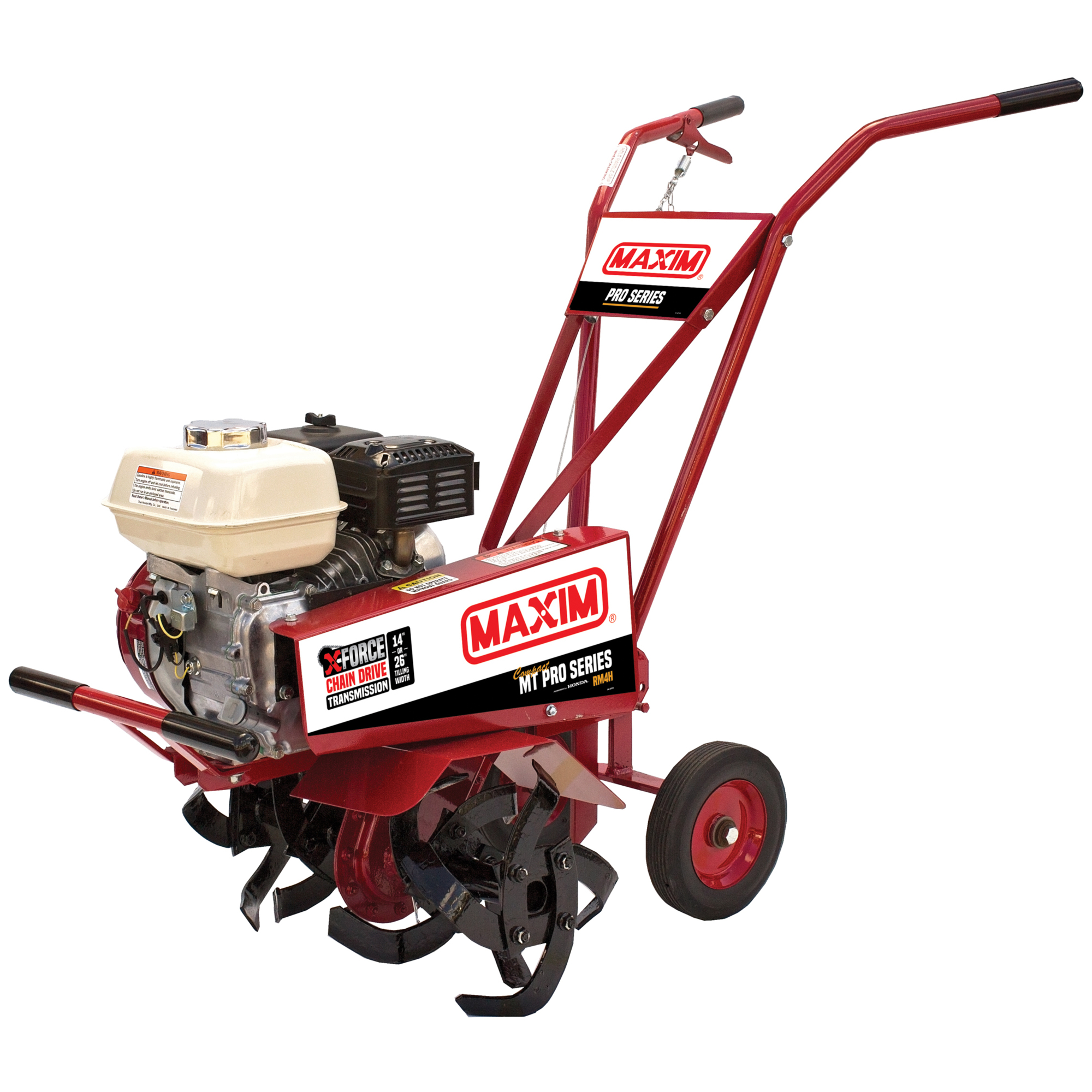 Maxim, Maxim Tiller, Compact Pro Series, Honda GX120, Max. Working Width 19 in, Engine Displacement 118 cc, Model# RM4H.MAX